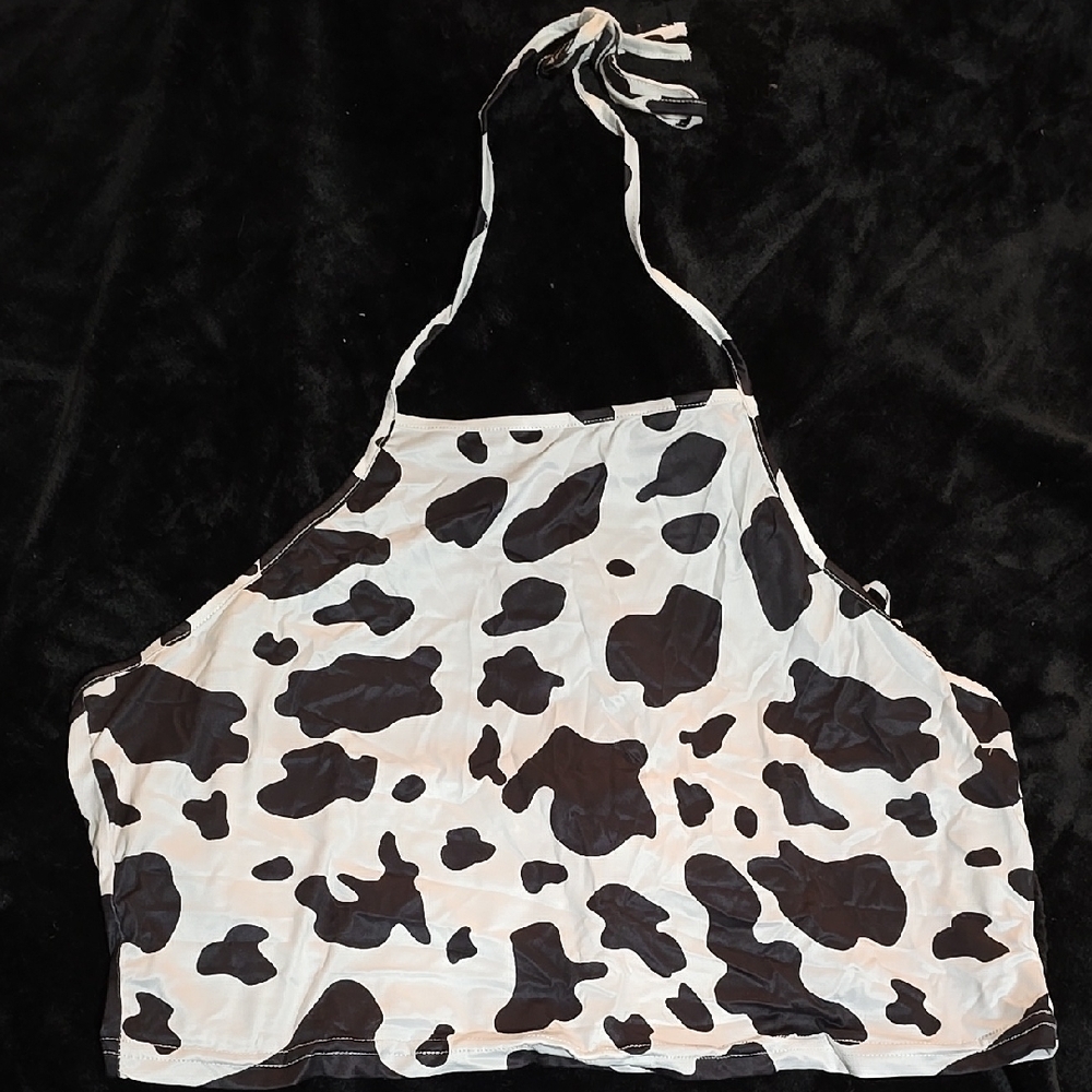 Shein Cow Print Halter Top Size 3X-4X NWOT
